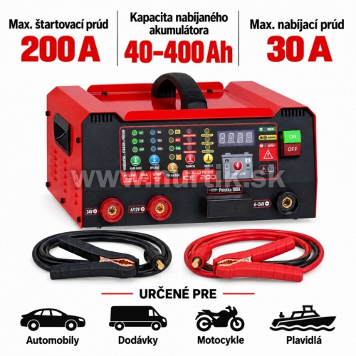 Nabíjač autobatérií so štartérom ICE-200